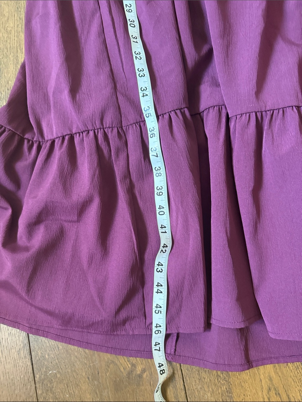 Entro Tiered Ruffle Sleeve Dress in Plum large - Picture 4 of 4